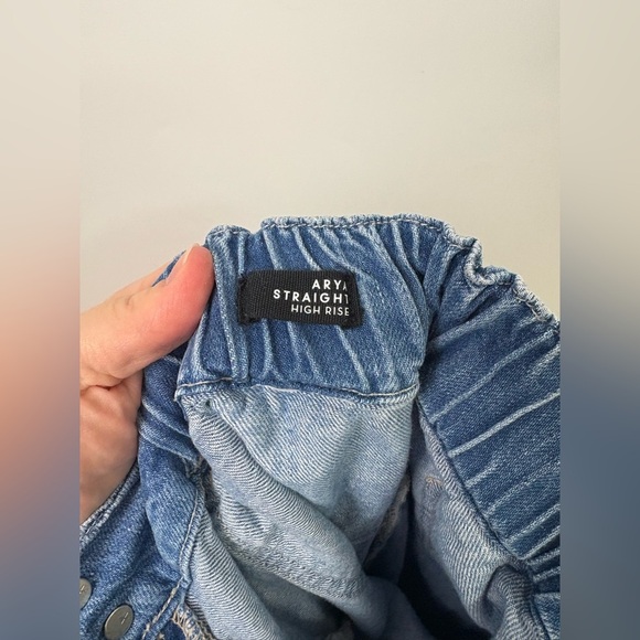 Veronica Beard Jeans Arya Stretch Waist High Rise Straight Jeans - Picture 6 of 6